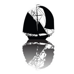 boat vector silhouette
