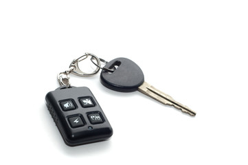 Car key isolated on white