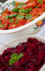 close up of a catering buffet food