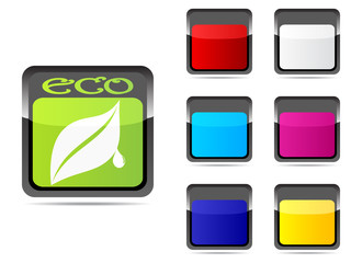 ecological web buttons different colors