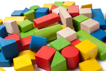 colorful wooden toy blocks
