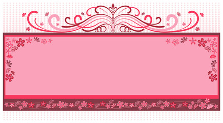 pink colour retro frame
