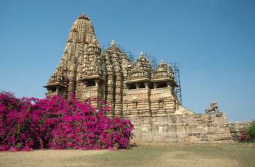 Hindu temple at Khajuraho, famous hindu sacred place