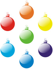 Vector set of christmas balls