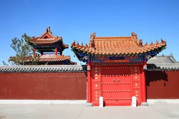 Tuinposter Under the blue sky temple © zhu difeng