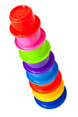 Baby toy - multicolor forms for sand isolated