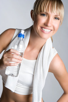 Fitness Woman Drinking Water