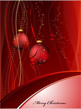 Christmas Card - Shiny 3D Christmas Balls