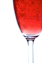 royal kir a french drink, bubbles in a glass