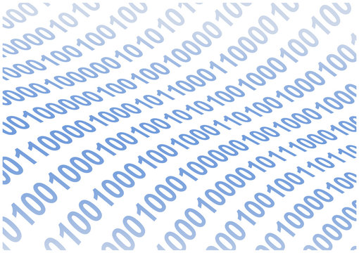 Abstract binary code waves vector background