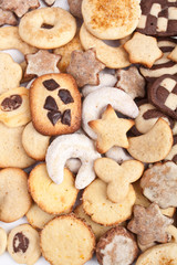 big pile of various cookies background