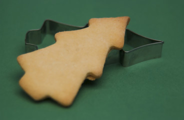Christmas cookie and cutter