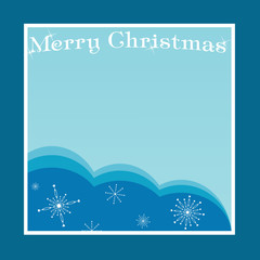 Butiful blue christmas placard