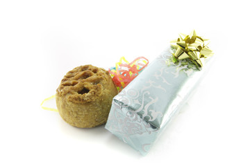 Pork Pie and Gift with Streamers