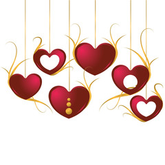 hanging hearts background