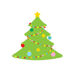 vector picture of  christmas tree