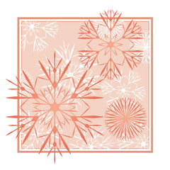 snowflakes abstract vector red  backdrop