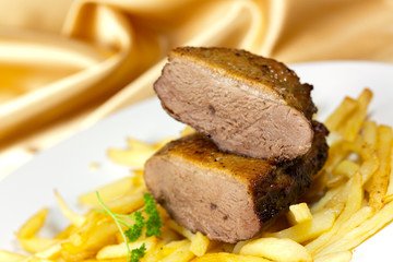 Entenbrust, gebraten