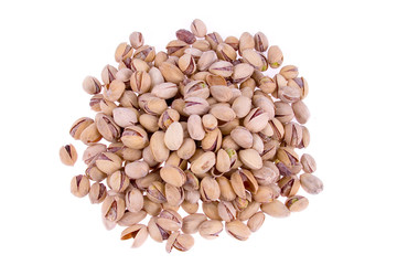 Pistachios isolated on a white background