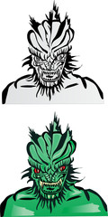 two color monster portraits
