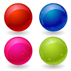 four color vector 3D balls