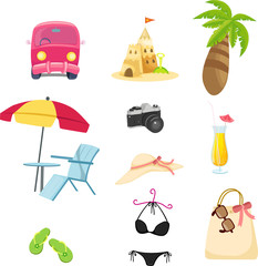 travel and vacation icons