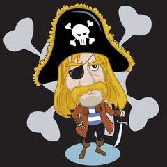 pirate captain with sabre
