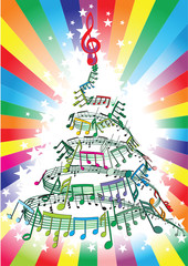 Fototapeta premium new year music notes