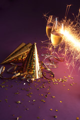 Sylvester, Sekt Wunderkerze lila