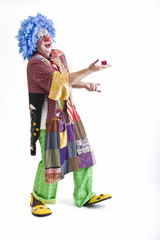 clown with present