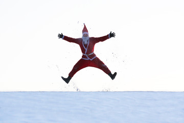 Fototapeta premium Lustiger Weihnachtsmann