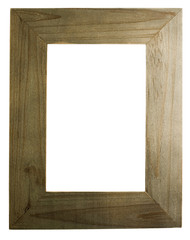 image d'un cadre en bois vide - photo isolée sur fond blanc