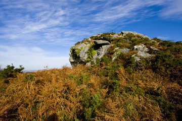 view of a small mountain in brittany