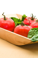 Tomato with basilicum