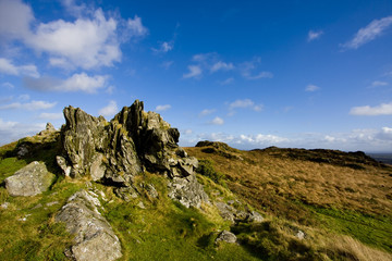 view of a small mountain in brittany