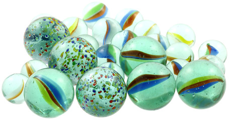 billes verre fond blanc