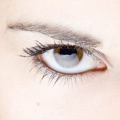 Naklejka premium young beautiful girl close up