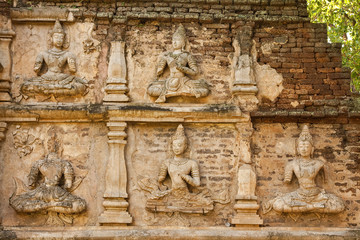 Ancient temple in Jed Yod temple, Chaing Mai, Thailand