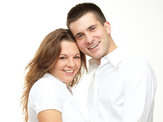 Obraz na płótnie Canvas smiling young couple