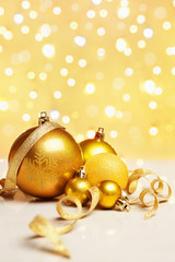 Golden Christmas Ornaments