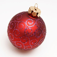 rote weihnachtskugel