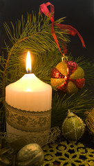 Christmas decoration with candle
