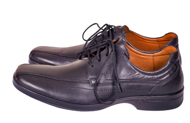 black shoes isolated on white