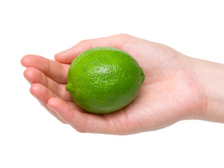 Lime in palm