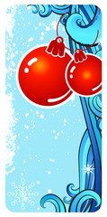 Fototapeta na wymiar vector christmas background with christmas balls on it