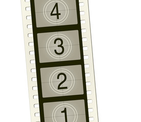 Vector film reel with old-syle count