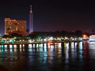 Fotobehang Cairo by night © Cyhel