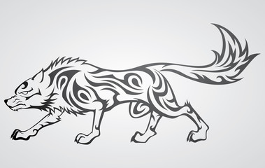 Obraz premium Wolf Tattoo