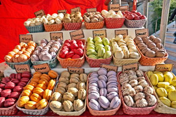 Etalage de macarons