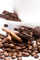 chocolate, coffee, cinnamon